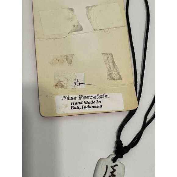Chinese Astrology Porcelain Horse Necklace Black - Picture 8 of 10